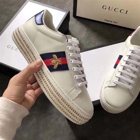 plain white gucci shoes|unisex authentic white Gucci shoes.